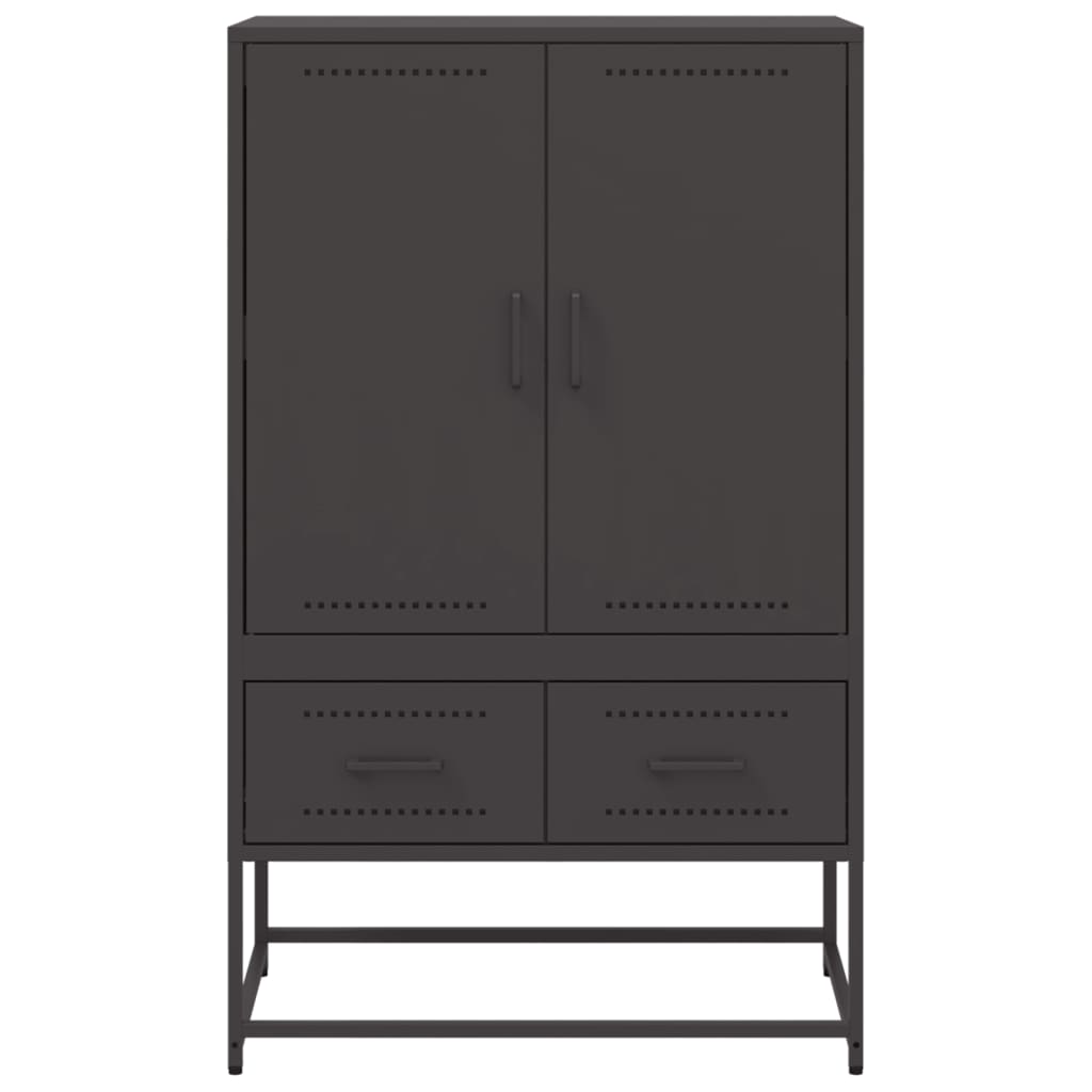 vidaXL Highboard Schwarz 68x39x111,5 cm Stahl