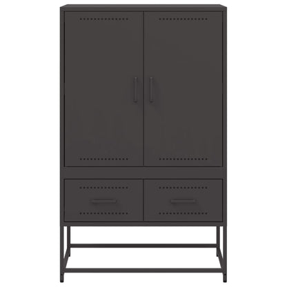 vidaXL Highboard Schwarz 68x39x111,5 cm Stahl