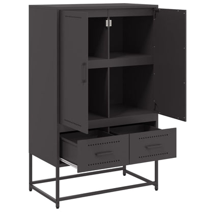 vidaXL Highboard Schwarz 68x39x111,5 cm Stahl