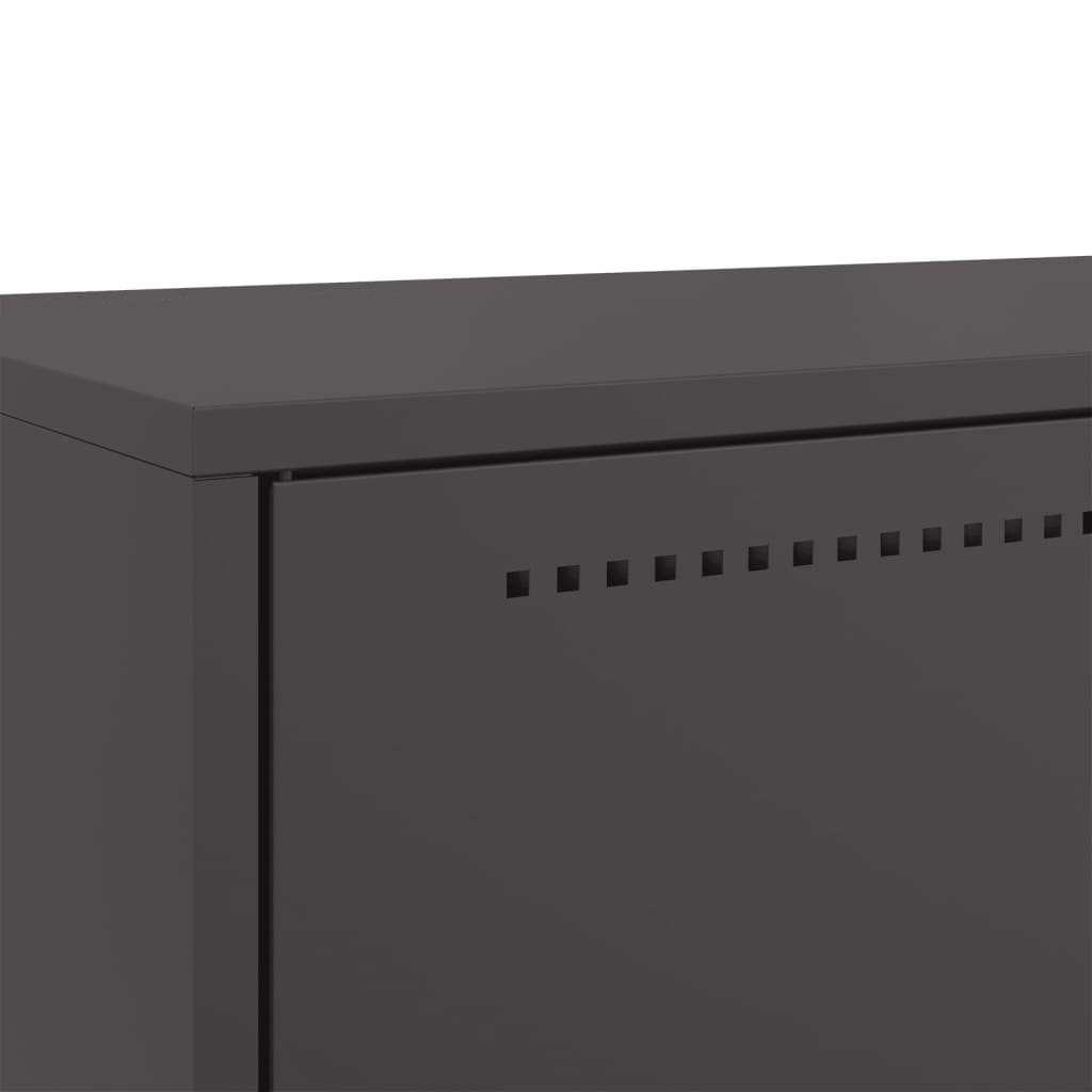 vidaXL Highboard Schwarz 68x39x111,5 cm Stahl