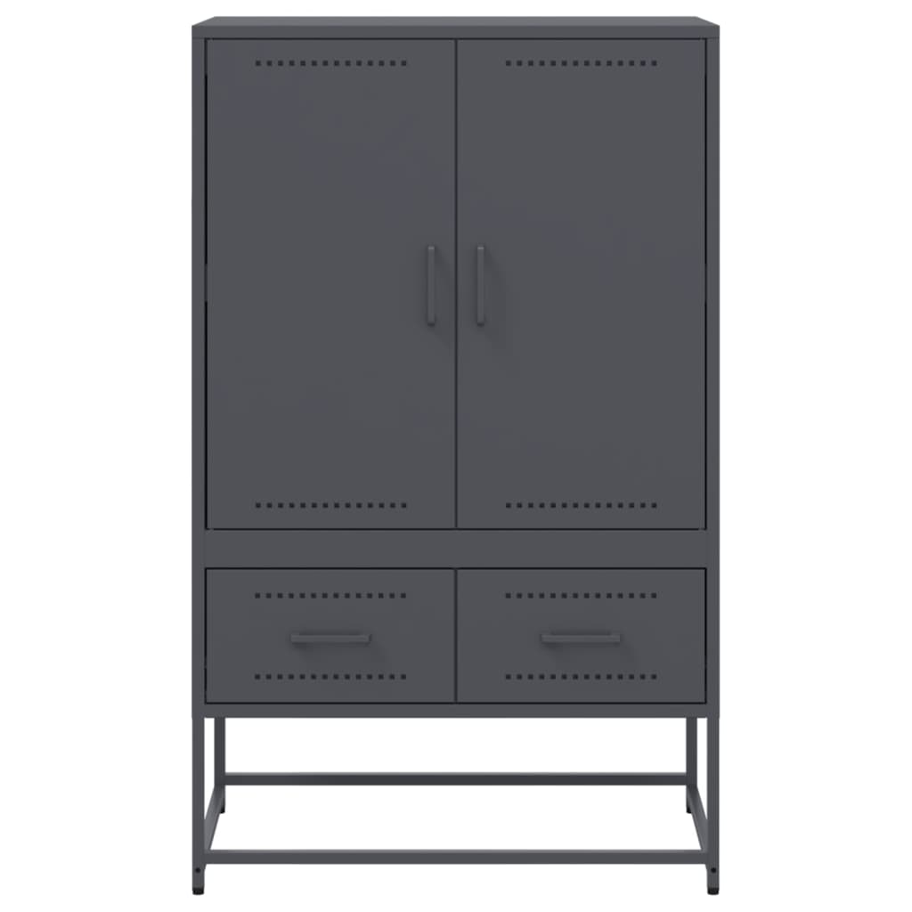 vidaXL Highboard Anthrazit 68x39x111,5 cm Stahl