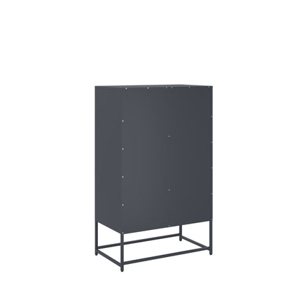 vidaXL Highboard Anthrazit 68x39x111,5 cm Stahl