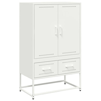 vidaXL Highboard Weiß 68x39x111,5 cm Stahl