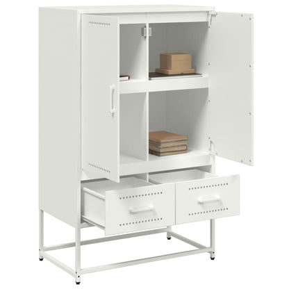 vidaXL Highboard Weiß 68x39x111,5 cm Stahl