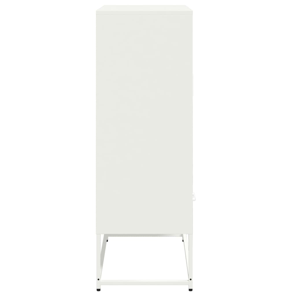 vidaXL Highboard Weiß 68x39x111,5 cm Stahl