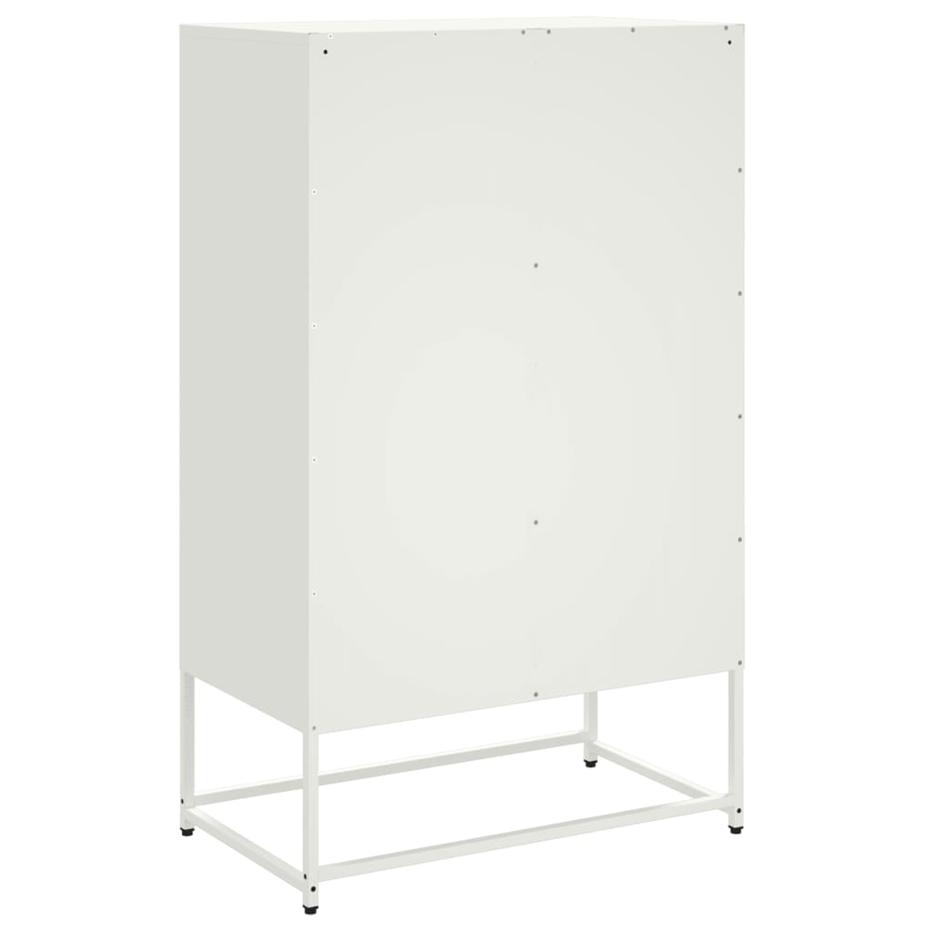 vidaXL Highboard Weiß 68x39x111,5 cm Stahl