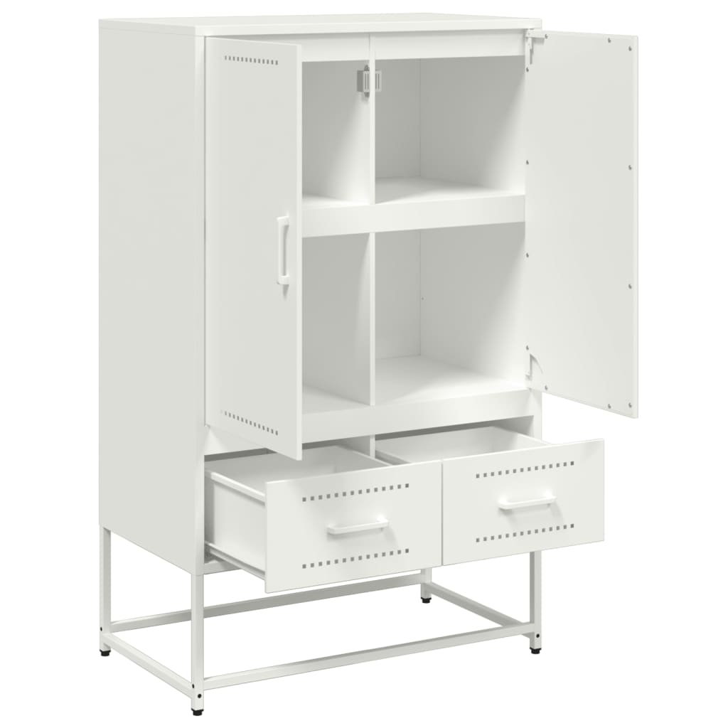 vidaXL Highboard Weiß 68x39x111,5 cm Stahl