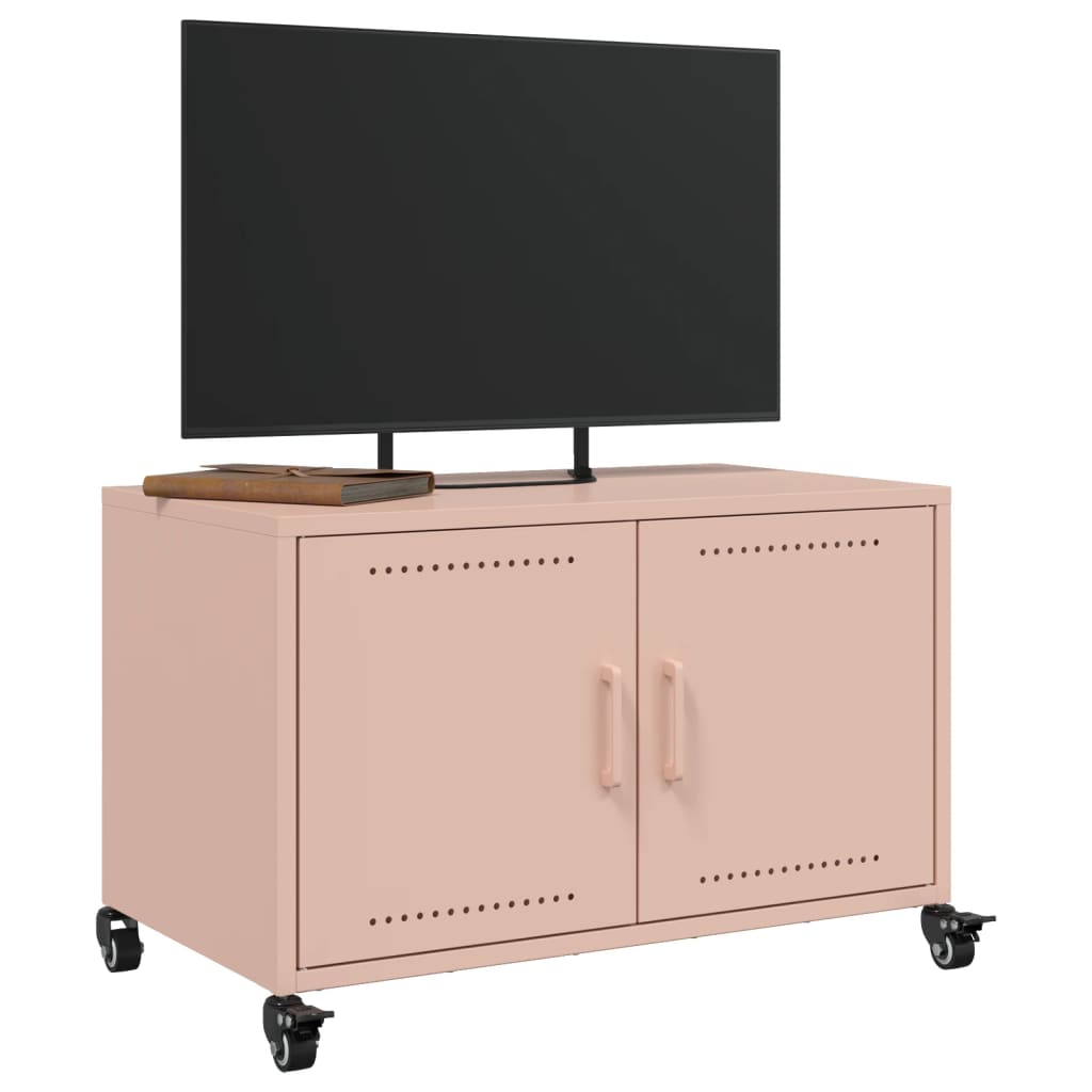 TV-Schrank Rosa 68x39x43,5 cm Stahl