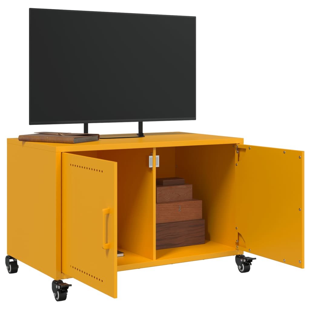 TV-Schrank Senfgelb 68x39x43,5 cm Stahl