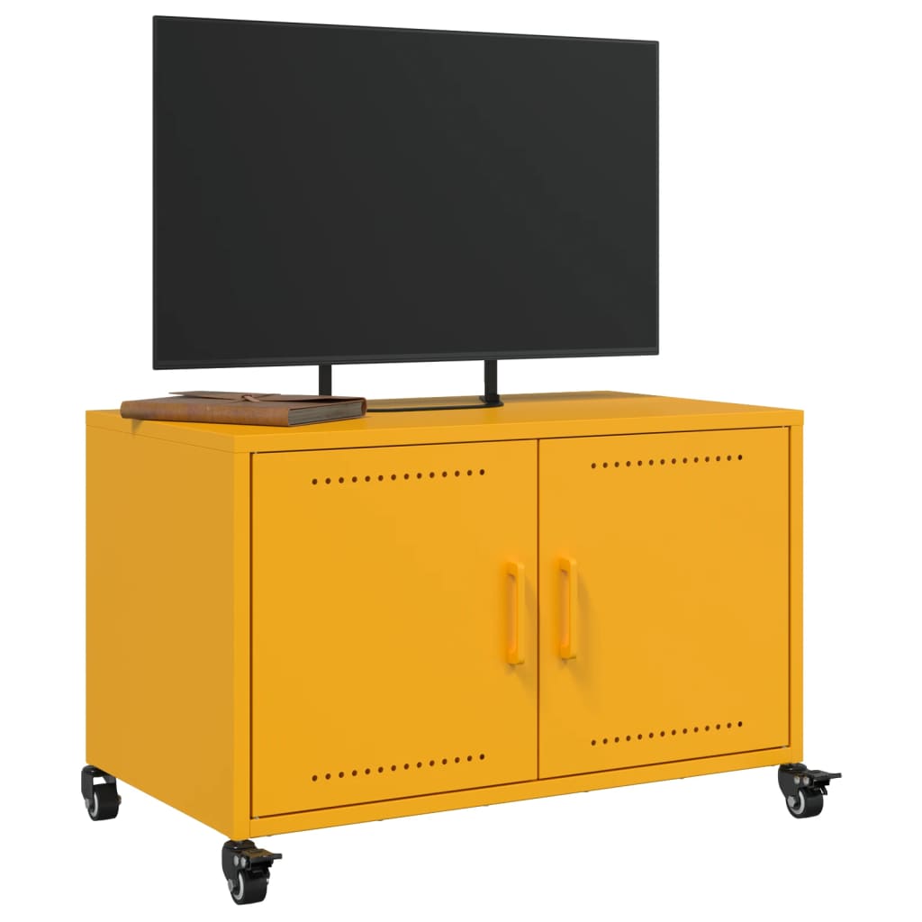 TV-Schrank Senfgelb 68x39x43,5 cm Stahl