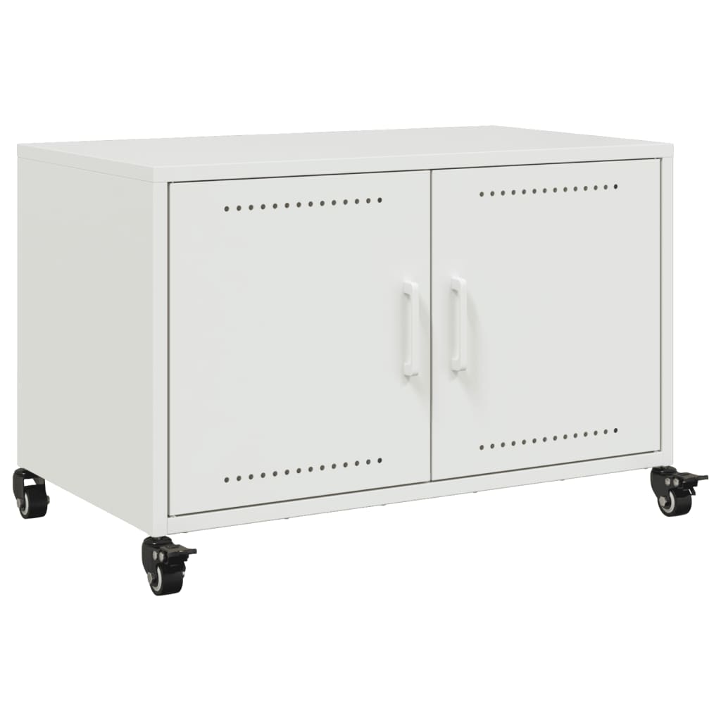 TV-Schrank Weiß 68x39x43,5 cm Stahl