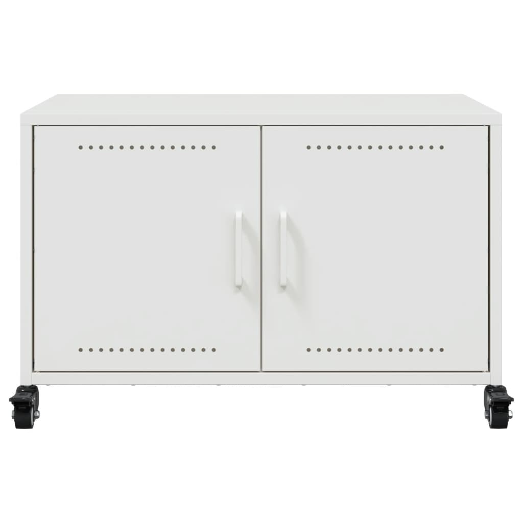 TV-Schrank Weiß 68x39x43,5 cm Stahl