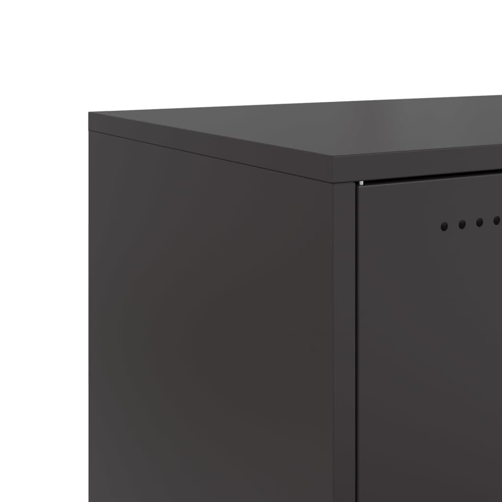 vidaXL Sideboard Schwarz 68x39x72 cm Stahl