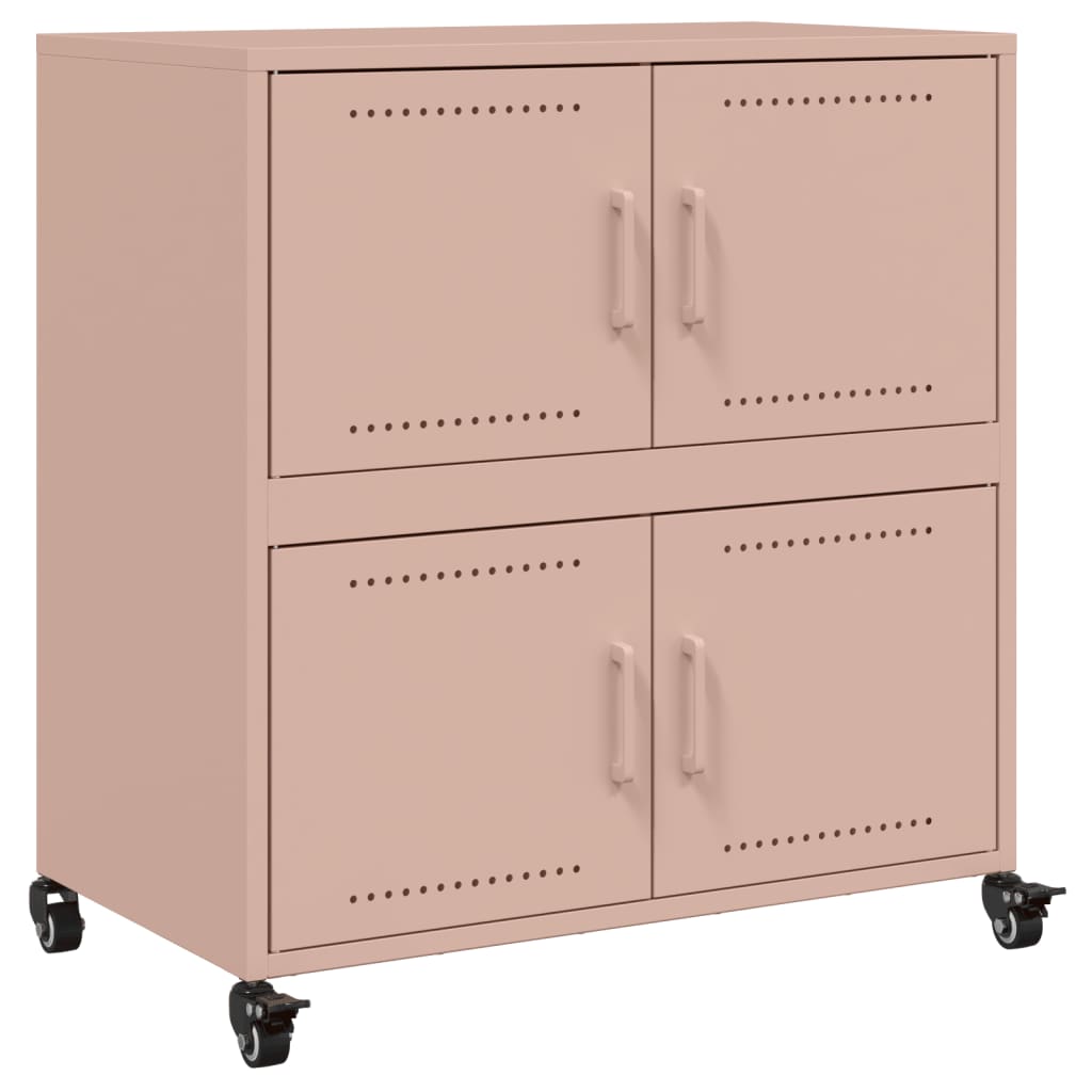 vidaXL Sideboard Rosa 68,5x39x72 cm Stahl