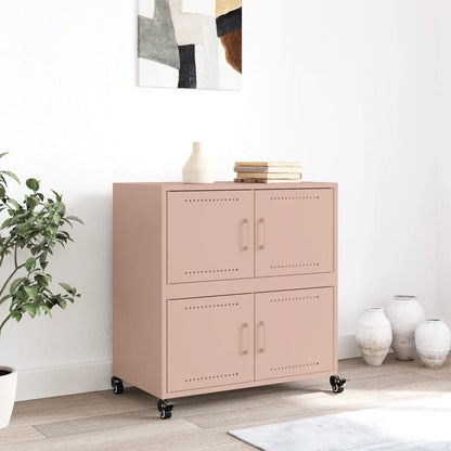 vidaXL Sideboard Rosa 68,5x39x72 cm Stahl