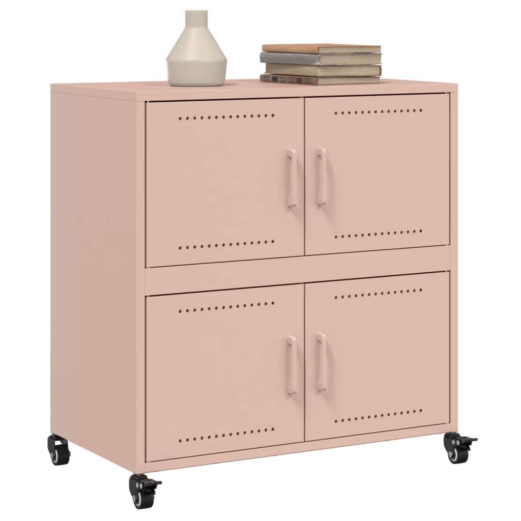 vidaXL Sideboard Rosa 68,5x39x72 cm Stahl