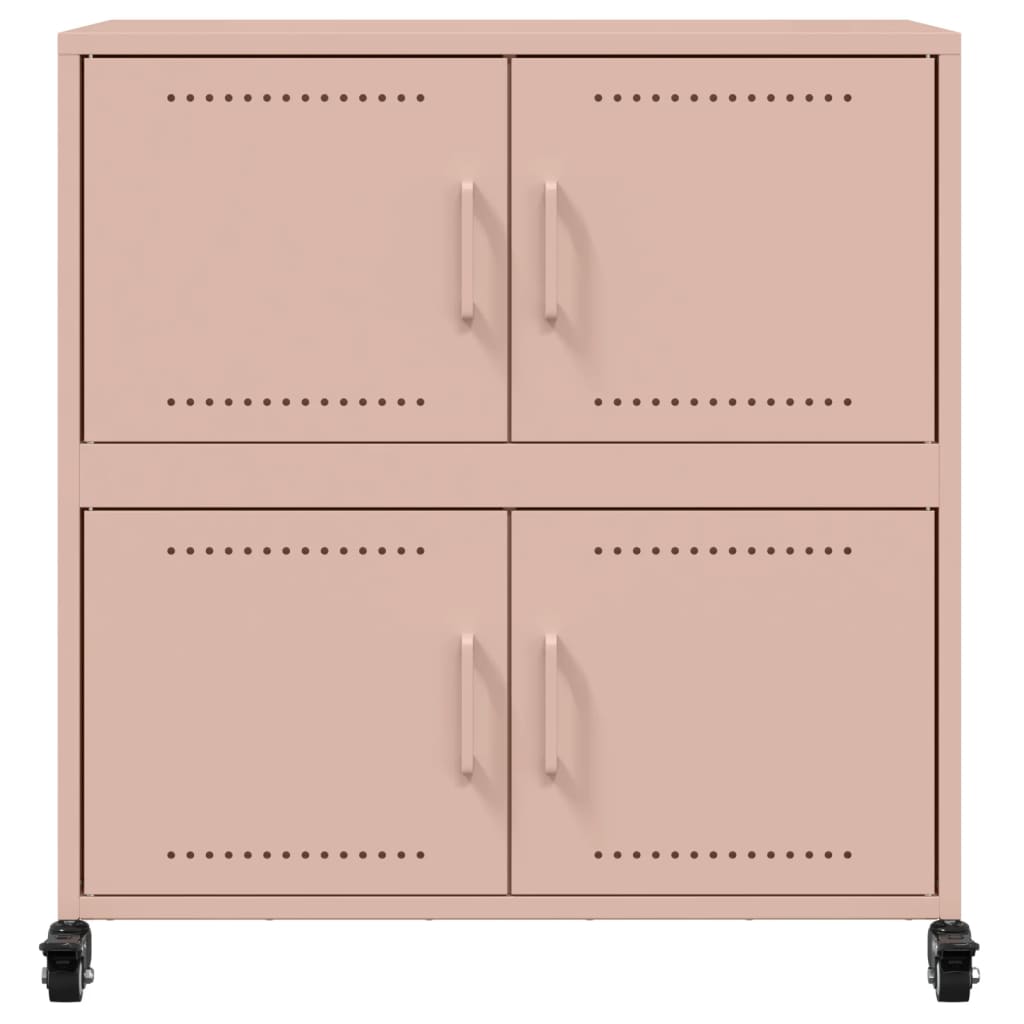 vidaXL Sideboard Rosa 68,5x39x72 cm Stahl