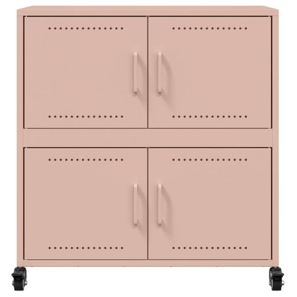 vidaXL Sideboard Rosa 68,5x39x72 cm Stahl