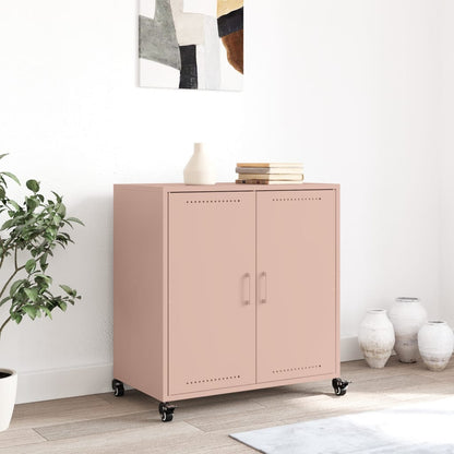 vidaXL Sideboard Rosa 68,5x39x72 cm Stahl