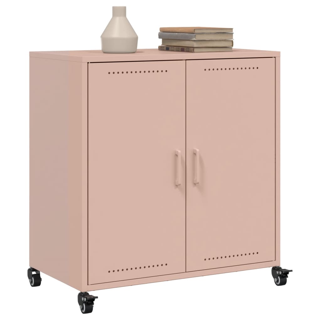 vidaXL Sideboard Rosa 68,5x39x72 cm Stahl