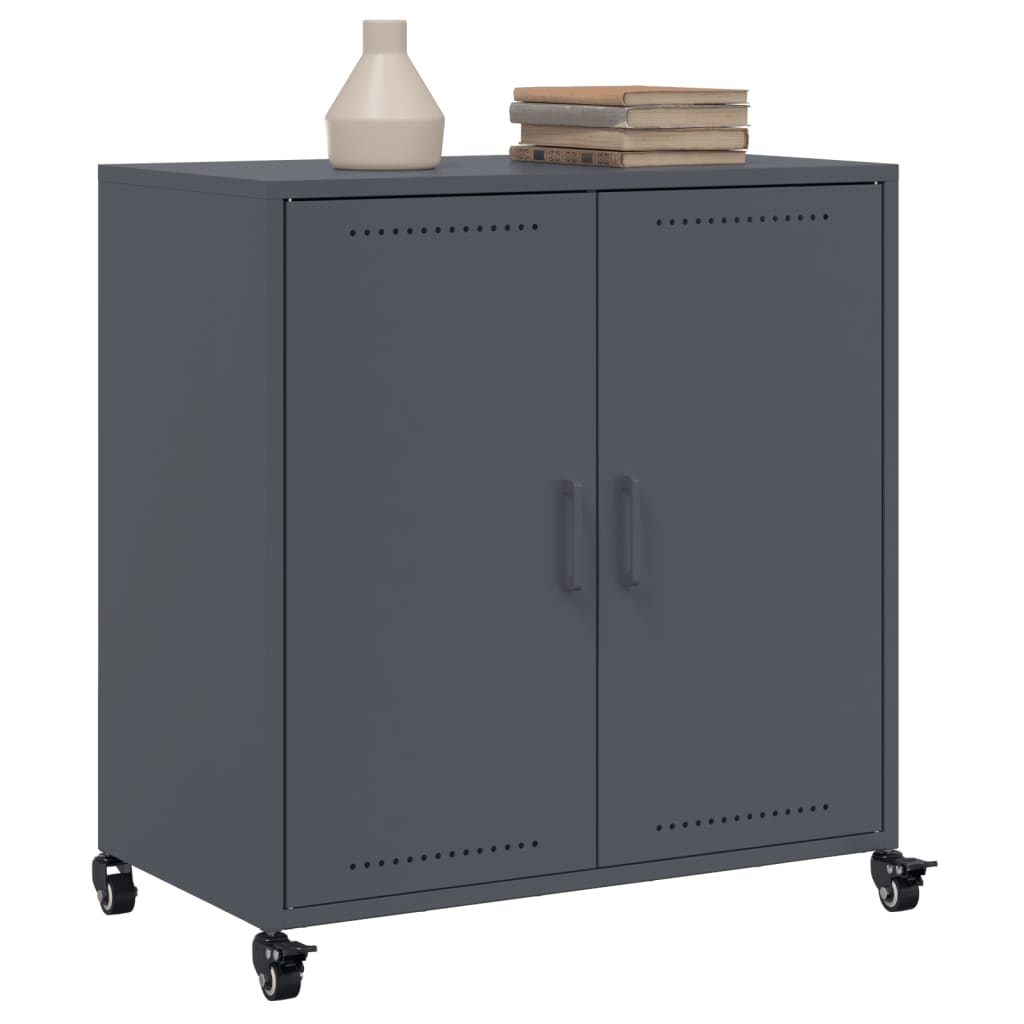 vidaXL Sideboard Anthrazit 68,5x39x72 cm Stahl