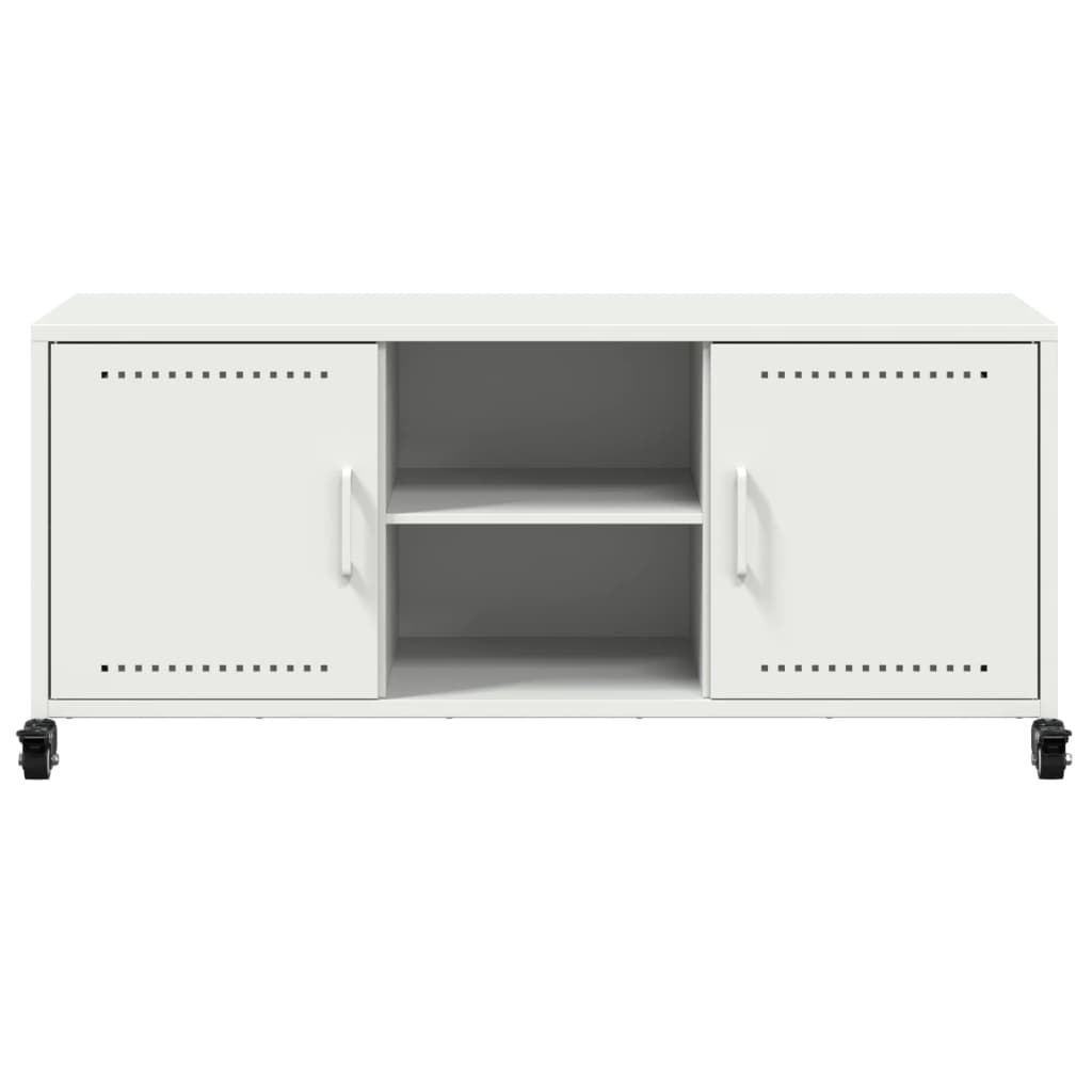 TV-Schrank Weiß 100,5x39x43,5 cm Stahl