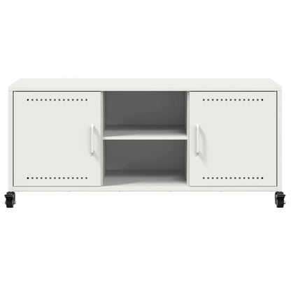 TV-Schrank Weiß 100,5x39x43,5 cm Stahl