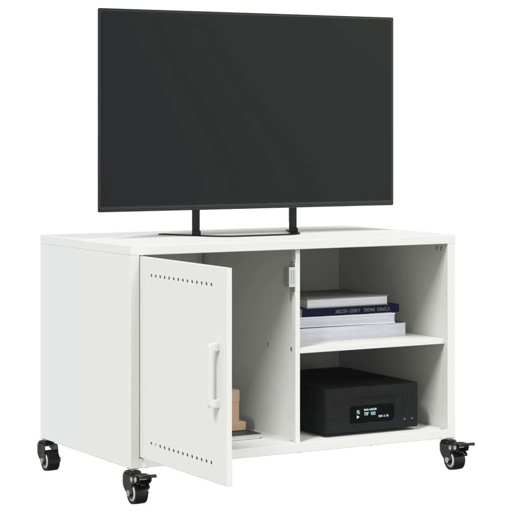 TV-Schrank Weiß 68x39x43,5 cm Stahl