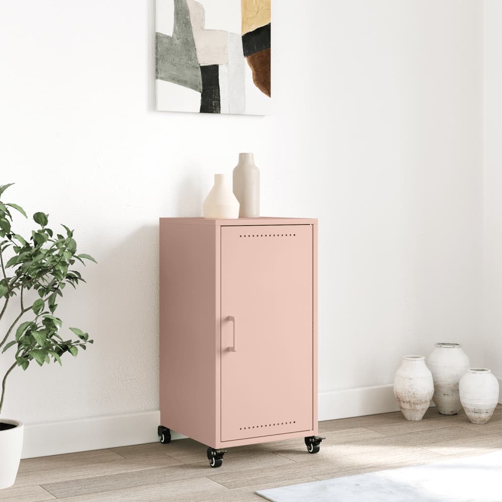 vidaXL Sideboard Rosa 36x39x72 cm Stahl