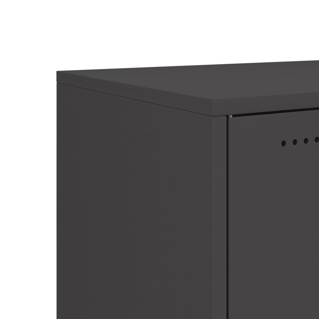 vidaXL Sideboard Schwarz 100,5x39x72 cm Stahl