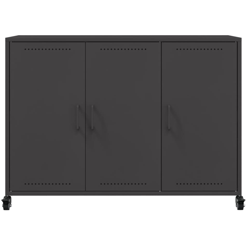 vidaXL Sideboard Schwarz 100,5x39x72 cm Stahl