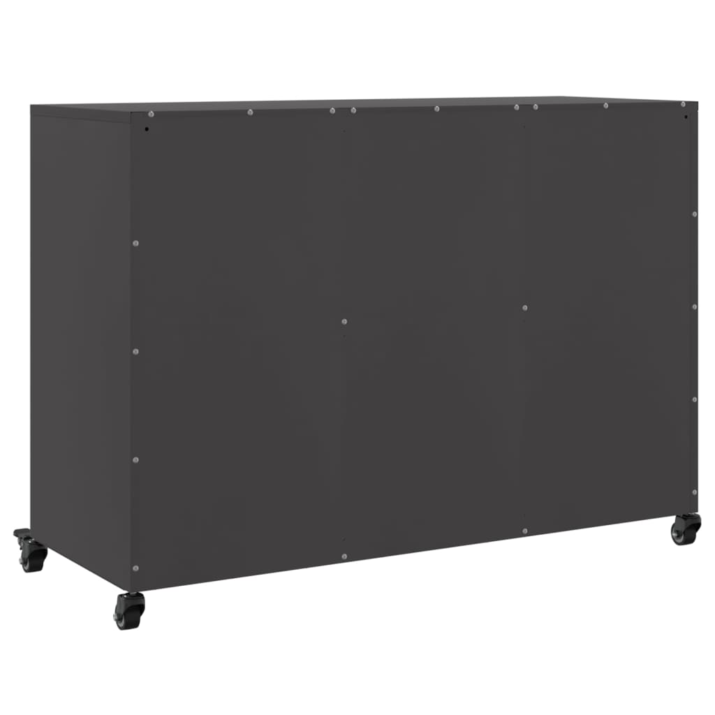 vidaXL Sideboard Schwarz 100,5x39x72 cm Stahl