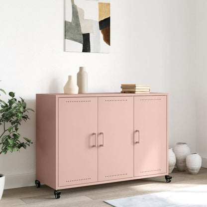 vidaXL Sideboard Rosa 100,5x39x72 cm Stahl