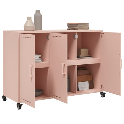 vidaXL Sideboard Rosa 100,5x39x72 cm Stahl