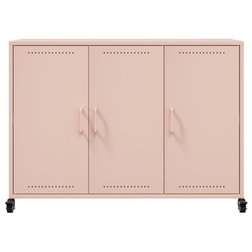 vidaXL Sideboard Rosa 100,5x39x72 cm Stahl