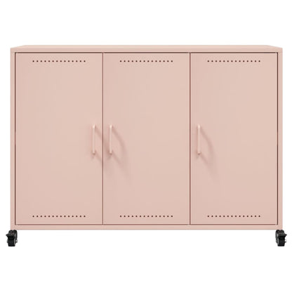 vidaXL Sideboard Rosa 100,5x39x72 cm Stahl