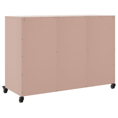 vidaXL Sideboard Rosa 100,5x39x72 cm Stahl