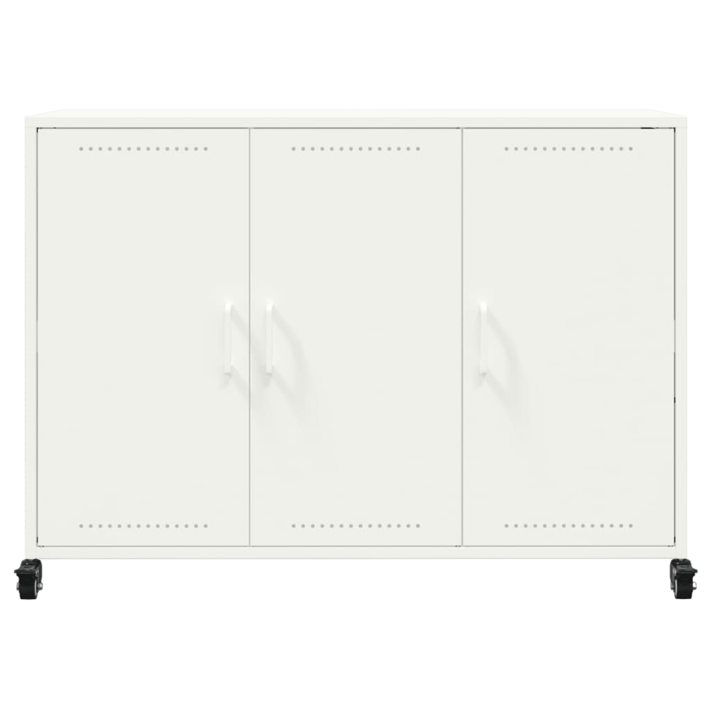 vidaXL Sideboard Weiß 100,5x39x72 cm Stahl