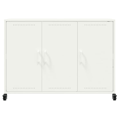 vidaXL Sideboard Weiß 100,5x39x72 cm Stahl