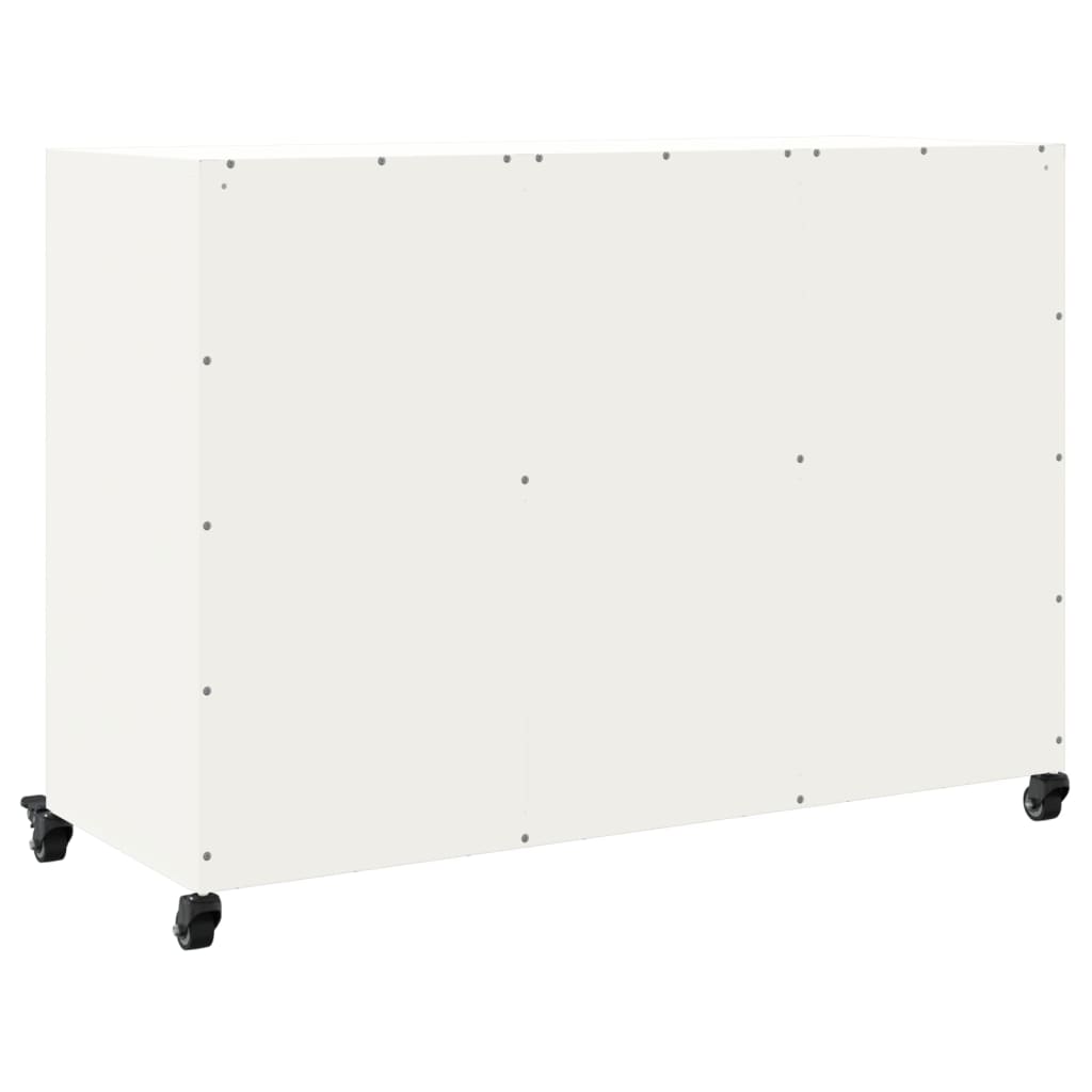 vidaXL Sideboard Weiß 100,5x39x72 cm Stahl