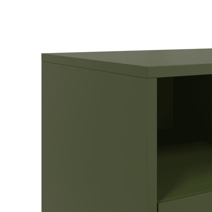 TV-Schrank Olivgrün 100,5x39x43,5 cm Stahl