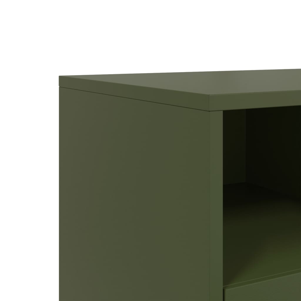 TV-Schrank Olivgrün 68x39x43,5 cm Stahl