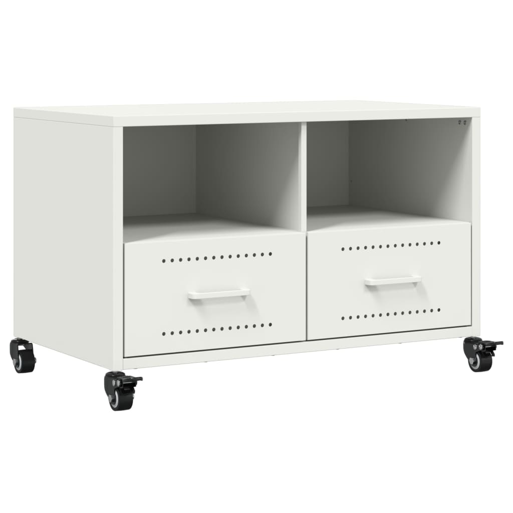 TV-Schrank Weiß 68x39x43,5 cm Stahl