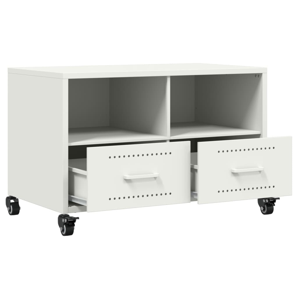 TV-Schrank Weiß 68x39x43,5 cm Stahl