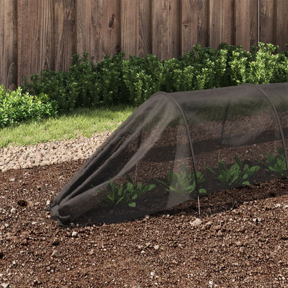 Netztunnel Schwarz 300x50x48,5 cm Stahl und Polyethylen