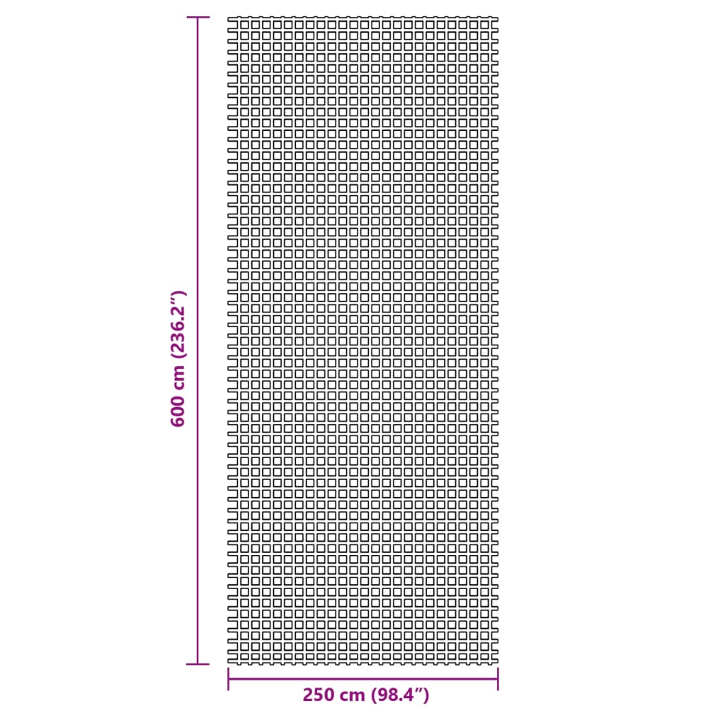 Zeltteppich Blau 6x2,5 m