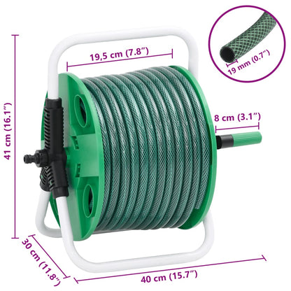 Schlauchtrommel Freistehend mit Schlauchanschluss-Set 0,75" 20m