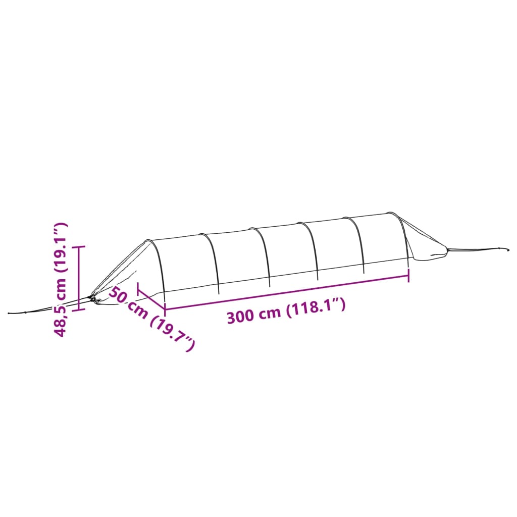 Netztunnel 2 Stk. Schwarz Stahl und Polyethylen