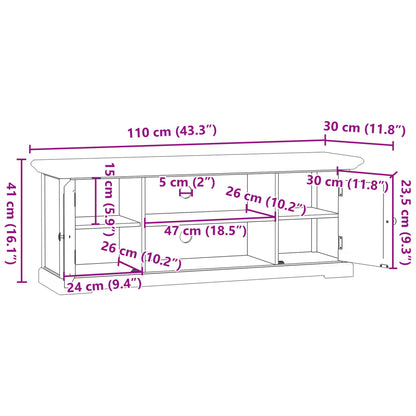 TV-Schrank Weiß 110x30x41 cm Holzwerkstoff