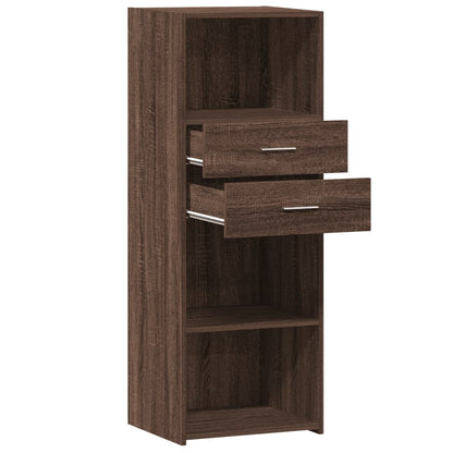 Highboard Braun Eichen-Optik 45x42,5x124 cm Holzwerkstoff